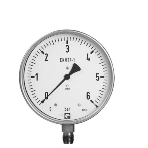 Manometro con quadrante - R 400 - Schmierer GmbH - filettato / in acciaio inossidabile / a tubo Bourdon