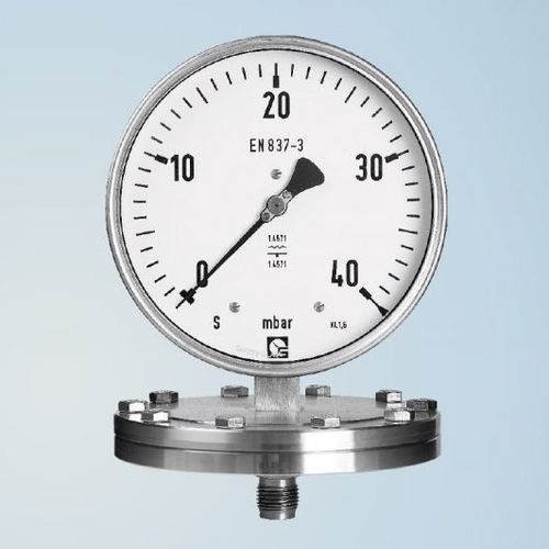 Manometro con quadrante - PGU 160 - Schmierer GmbH - filettato / con flangia / da incasso
