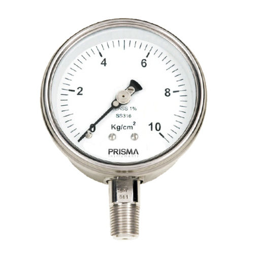Manometro con quadrante - SMBSPG - Prisma Instruments - filettato / in acciaio inossidabile / a tubo Bourdon