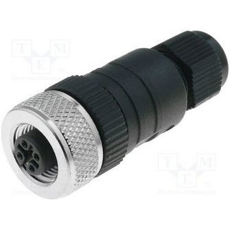 Connettore di dati - CON-M12X4-STRX - PT Limited - diritto / femmina / a vite