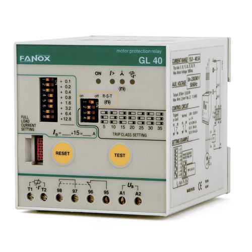 Relè di sovraccarico - GL Series - FANOX ELECTRONIC - di assenza di fase / di squilibrio di fase / per motore elettrico