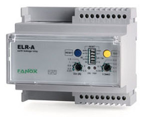 Relè di protezione con dispersione a terra - ELR-A - FANOX ELECTRONIC - per motore elettrico / su guida DIN / modulare