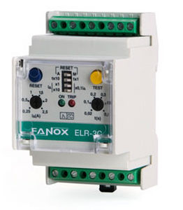 Relè di protezione con dispersione a terra - ELR-3C - FANOX ELECTRONIC - su guida DIN / temporizzatore / regolabile
