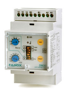 Relè di protezione con dispersione a terra - DM30 - FANOX ELECTRONIC - su guida DIN / regolabile / modulare