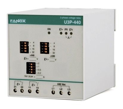Relè di protezione di tensione - U3 - FANOX ELECTRONIC - di assenza di fase / di sequenza di fasi / trifase