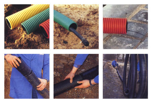 Guaina di protezione - EUCAPROTECT - Eupen Plastic Pipe Division - scanalata / per cavi / in HDPE