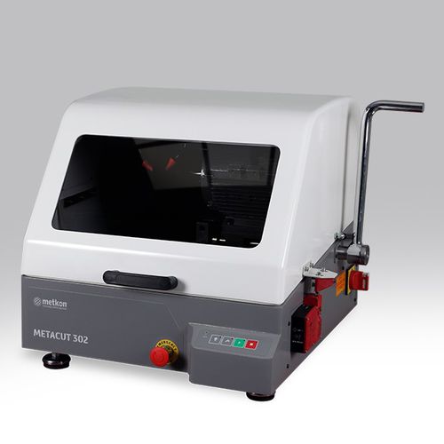 Macchina da taglio ad abrasione umida - METACUT 302 - Metkon Instruments Inc. - a lama rettilinea / per acciaio inossidabile / di campioni