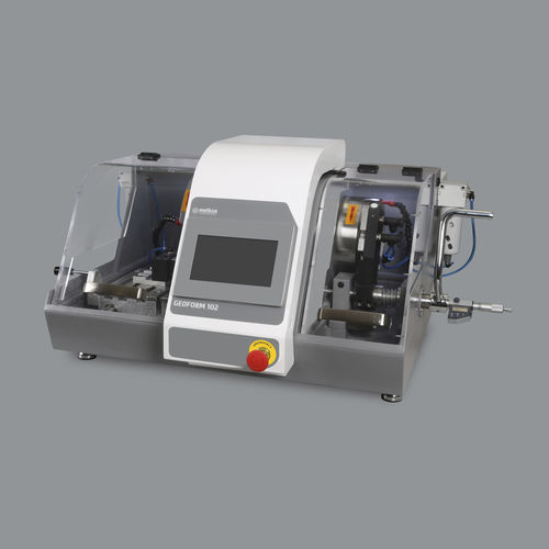 Macchina da taglio per rettifica - GEOFORM 102 - Metkon Instruments Inc. - a lama rotativa / per pietra / per tubo in acciaio scanalato