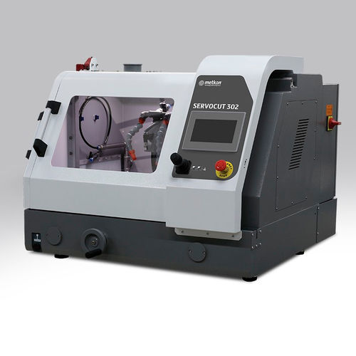 Macchina da taglio ad abrasione umida - SERVOCUT 302-AA series - Metkon Instruments Inc. - a lama rettilinea / per metallo / di campioni