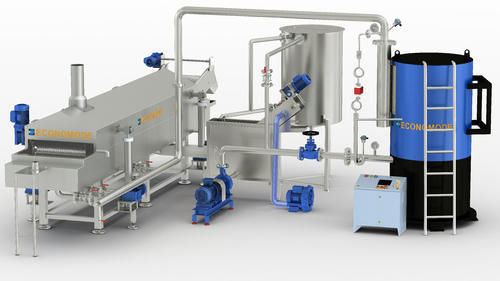 Friggitrice industriale in continuo - Economode Food Equipment (India) Pvt. Ltd. - per namkeen / in acciaio inossidabile