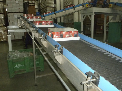 Trasportatore a nastro - Agromeccanica srl - modulare / con nastro metallico / orizzontale
