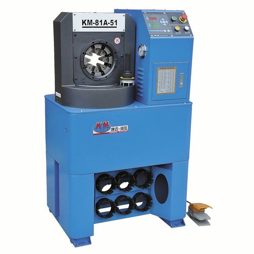 Pressa crimpatrice per tubi flessibili - KM-81A-51 - Handanshi Kangmai Hydraulic Equipment Co. Ltd. - per tubi flessibili idraulici / interamente automatica / idraulica