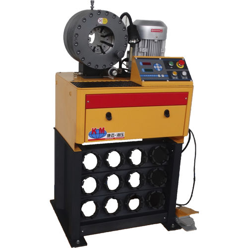 Pressa crimpatrice per tubi flessibili - KM-32W - Handanshi Kangmai Hydraulic Equipment Co. Ltd. - per raccordi a gomito / interamente automatica / idraulica
