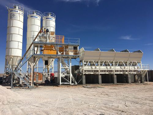 Centrale di betonaggio stazionario - C60  - MEKA Crushing Screening and Concrete Batching Technologies - compatto