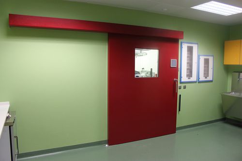 Porta scorrevole - PSE-I - Ponzi - in acciaio inossidabile / per interno / per ospedali