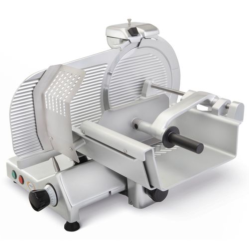 Affettatrice per carne - UNI 350 / 370 C - ABM company S.r.l. - semiautomatica / in acciaio inossidabile / da tavolo