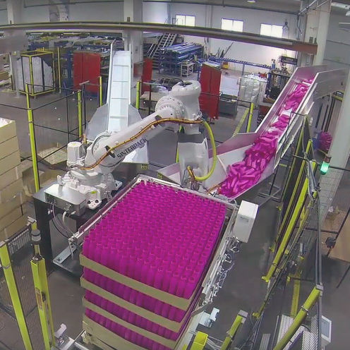 Depallettizzatore per bottiglie PET - Sinterpack - robotizzato / automatico / per l'industria dell'imballaggio