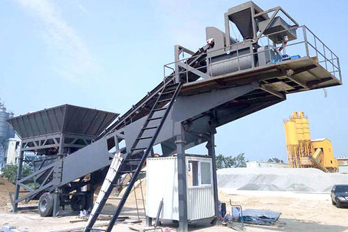 Centrale di betonaggio mobile - YHZS35 - Henan YCZG Machinery Manufacture Co.Ltd - compatto / automatico / 2 assi