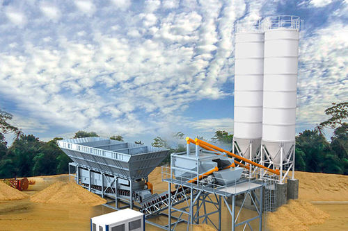 Centrale di betonaggio mobile - YHZS90 - Henan YCZG Machinery Manufacture Co.Ltd - automatico / orizzontale / 2 assi