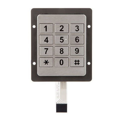 Tastiera numerica 12 tasti - MA10 - Dewhurst - ad incastro / in metallo / IP66