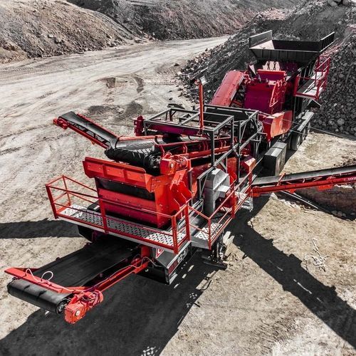Gruppo di frantumazione e setacciatura a percussione - BLK02-E - Boratas Machinery - mobile / ad asse orizzontale / compatto