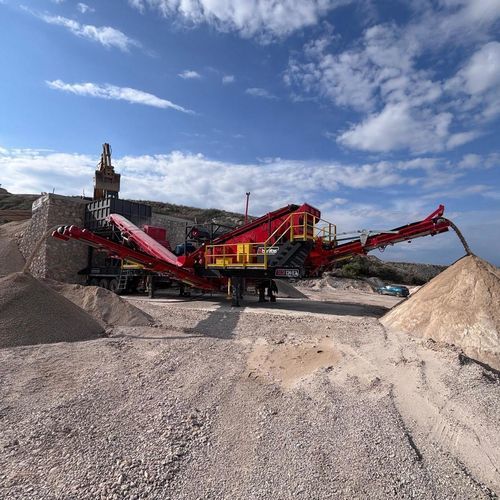 Gruppo di frantumazione e setacciatura a percussione - BLT series - Boratas Machinery - mobile / per la produzione di sabbia / ad asse orizzontale