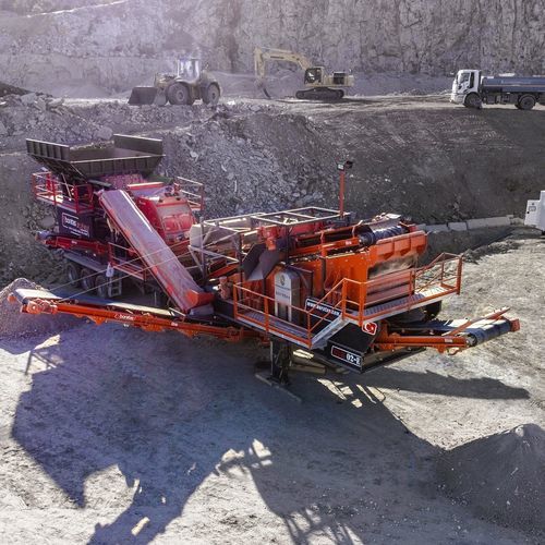 Gruppo di frantumazione e setacciatura a percussione - BLK01-E - Boratas Machinery - mobile / ad asse orizzontale / primario