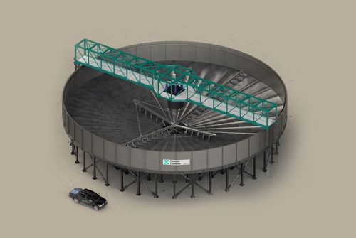 Ispessitore per trattamento di fanghi - Aqseptence Group - a trascinamento centrale / a gravità