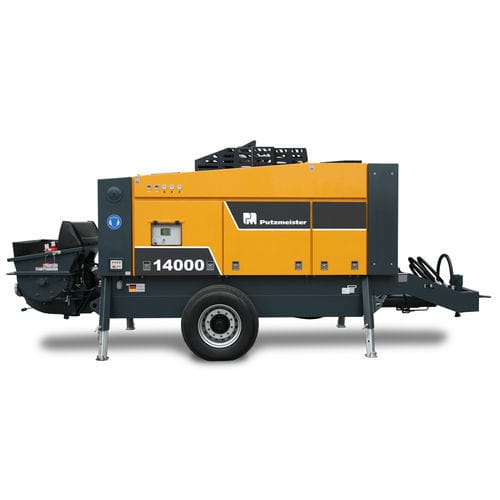 Pompa per calcestruzzo fissa - BSA 14000 HP D5 - Putzmeister - per cantiere / diesel