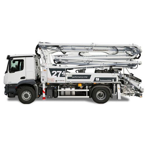 Pompa autocarrata per calcestruzzo mobile - BSF 27-4 - Putzmeister - per cantiere / da esterno / a pistone