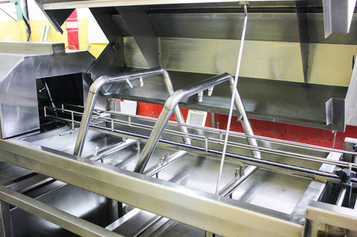 Trasportatore a nastro - Balzo - orizzontale / per pesce / per l'industria agroalimentare