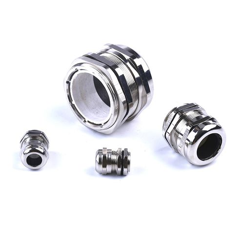Pressacavo in ottone nichelato - HX-NT series - YUEQING HONGXIANG CONNECTOR MANUFACTRER CO., LTD - in acciaio inossidabile / IP68 / filettato
