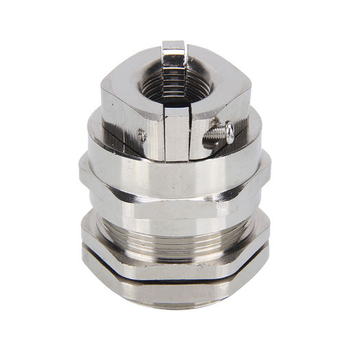 Pressacavo in ottone nichelato - HX-NS series - YUEQING HONGXIANG CONNECTOR MANUFACTRER CO., LTD - IP68 / filettato / dritto