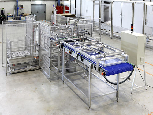 Pallettizzatore a strati - Hermasa - Cannin Technology - per lattine / per camera di autoclave / di sterilizzazione