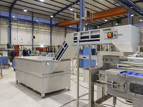 Tramoggia da reception - Hermasa - Cannin Technology - per pesce / di produzione / a nastro