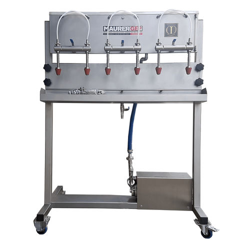 Riempitrice per bottiglie - Maurer Gep Kft. - per alimenti / a 6 teste