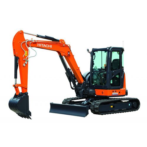 Miniescavatore - ZX55U-6 - Hitachi Construction Machinery Europe - cingolato / per cantiere di costruzione / a corto raggio di rotazione