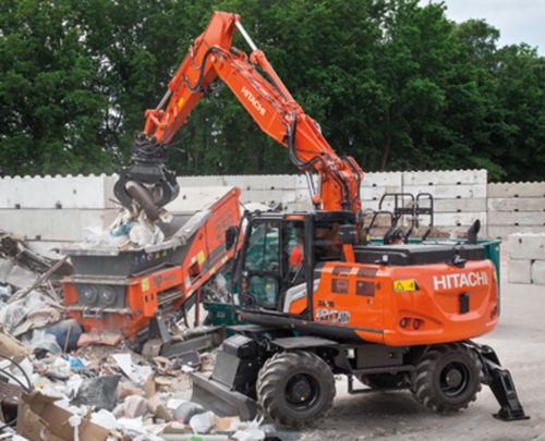 Escavatore intermedio - ZX180W-7 - Hitachi Construction Machinery Europe - su ruote / diesel / per cantiere di costruzione