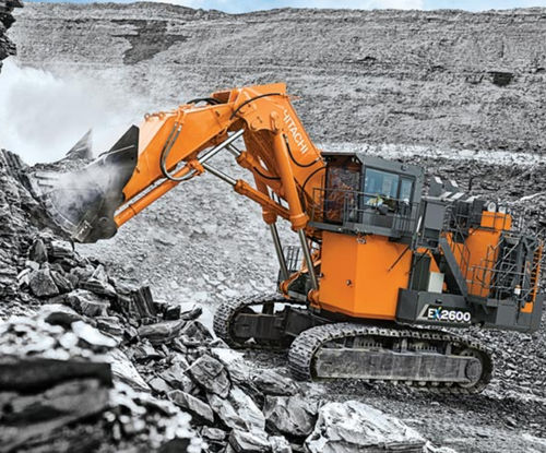 Escavatore di grandi dimensioni - EX2600-7, FCO - Deere-Hitachi Construction Machinery - cingolato / Tier 4 finale / per miniere e cave