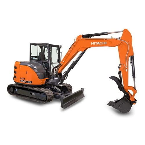Miniescavatore - ZX60USB-5N - Deere-Hitachi Construction Machinery - cingolato / Tier 4 finale / per cantiere di costruzione