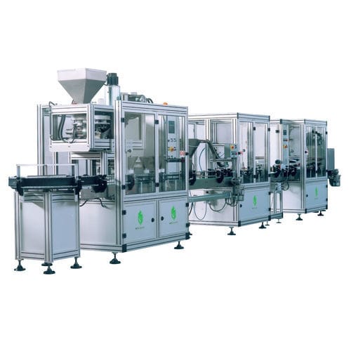 Riempitrice tappatrice etichettatrice automatica - RTS-12-PG - M.C.Z. AUTOMAZIONI - per granuli / per polveri
