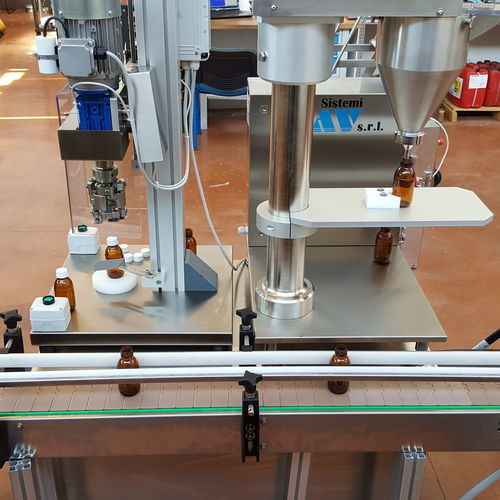 Riempitrice chiuditrice semiautomatica - RAV SISTEMI - per polveri / volumetrica