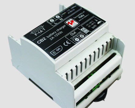 Caricabatteria su guida DIN - CB2 - Tecnoelettra - universale / automatica