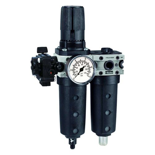 Filtro regolatore lubrificatore per aria compressa - P3XAA series  - Parker Pneumatic Division Europe - a gas / per valvole / industriale