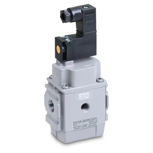 Valvola a pistone - P31S series - Parker Pneumatic Division Europe - manuale / con attuatore elettrico / pilota