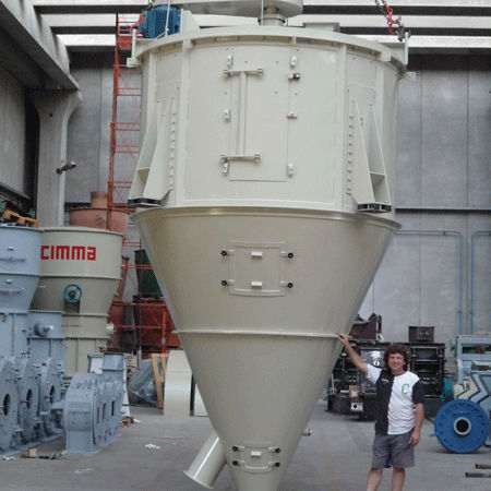 Separatore ad aria - AERVORTEX - CIMMA - di particelle / centrifugo / per processo di molatura