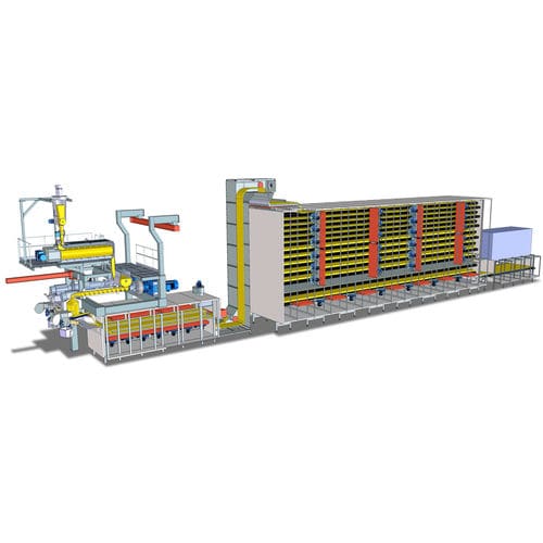 Linea di produzione di pasta secca - TCM 100 - FAVA - corta / con raffreddamento / con essiccamento