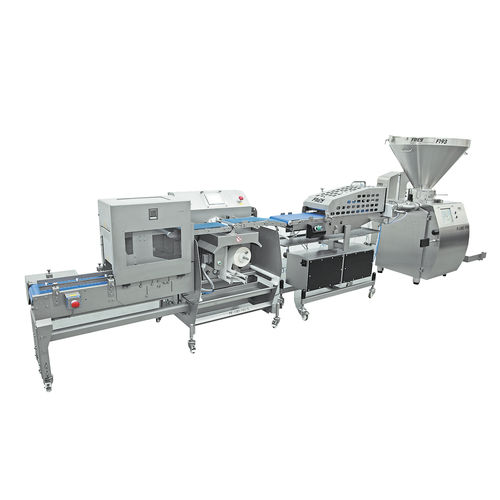 Linea di produzione di carne tritata con porzionatura - DMFB 92 CAN - FREY MASCHINENBAU - di riempimento