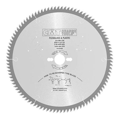 Lama per sega circolare - 222 series - CMT Orange Tool - in acciaio / per legno / per vetro