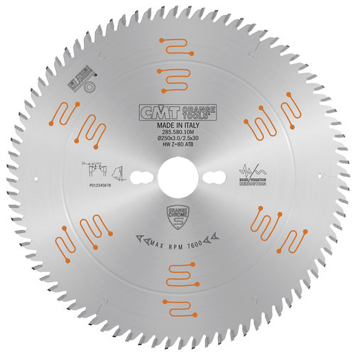 Lama per sega circolare - 285.5 series - CMT Orange Tool - per troncatura / in acciaio / per legno